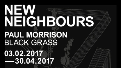 Paul Morrison, Black Grass, 2017, Einladungskarte Stadtgalerie Saarbrücken