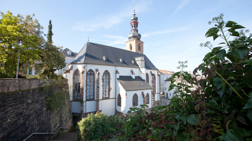 Schlosskirche Schlosskirche Saarbrücken von der Schlossmauer aus betrachtet