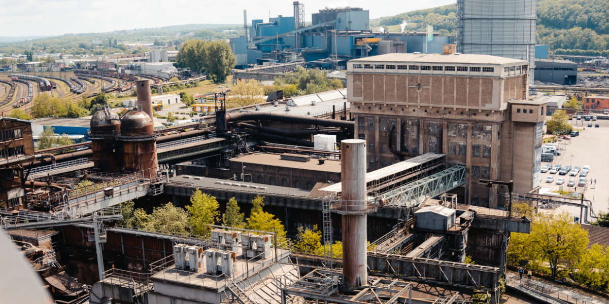 Weltkulturerbe Völklinger Hütte von oben