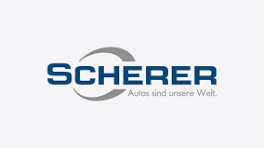 Logo: Scherer "Autos sind unsere Welt."